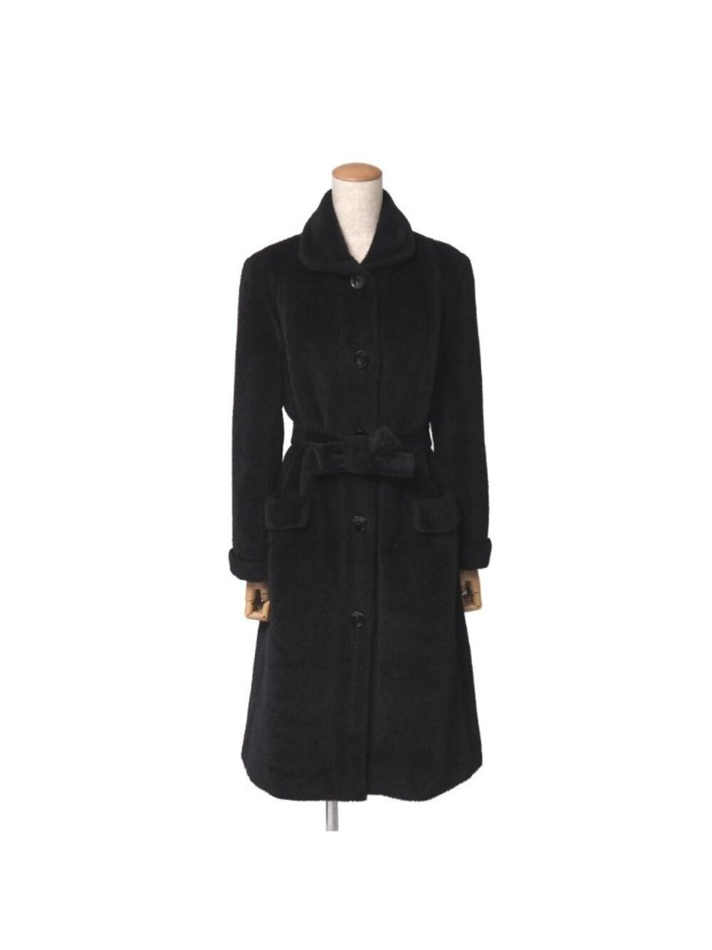 Max Mara Coat Alpaca Blend Belted White